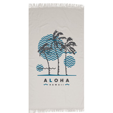 Πετσέτα - Παρεό με κρόσσι Θαλάσσης Borea Aloha Γκρι