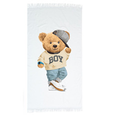 Παιδική Πετσέτα - Παρεό με κρόσσι Θαλάσσης Borea Teddy Boy