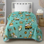 Κουβέρτα Παιδική  Μονή (150x220) Βελουτέ Astron Happy Zoo