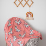 Κουβέρτα Βρεφική Κούνιας (110x140) Βελουτέ Astron Baby Unicorn