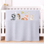 Κουβέρτα Πικέ Βρεφική Κούνιας (110x140) Βαμβακερή Astron Light Grey