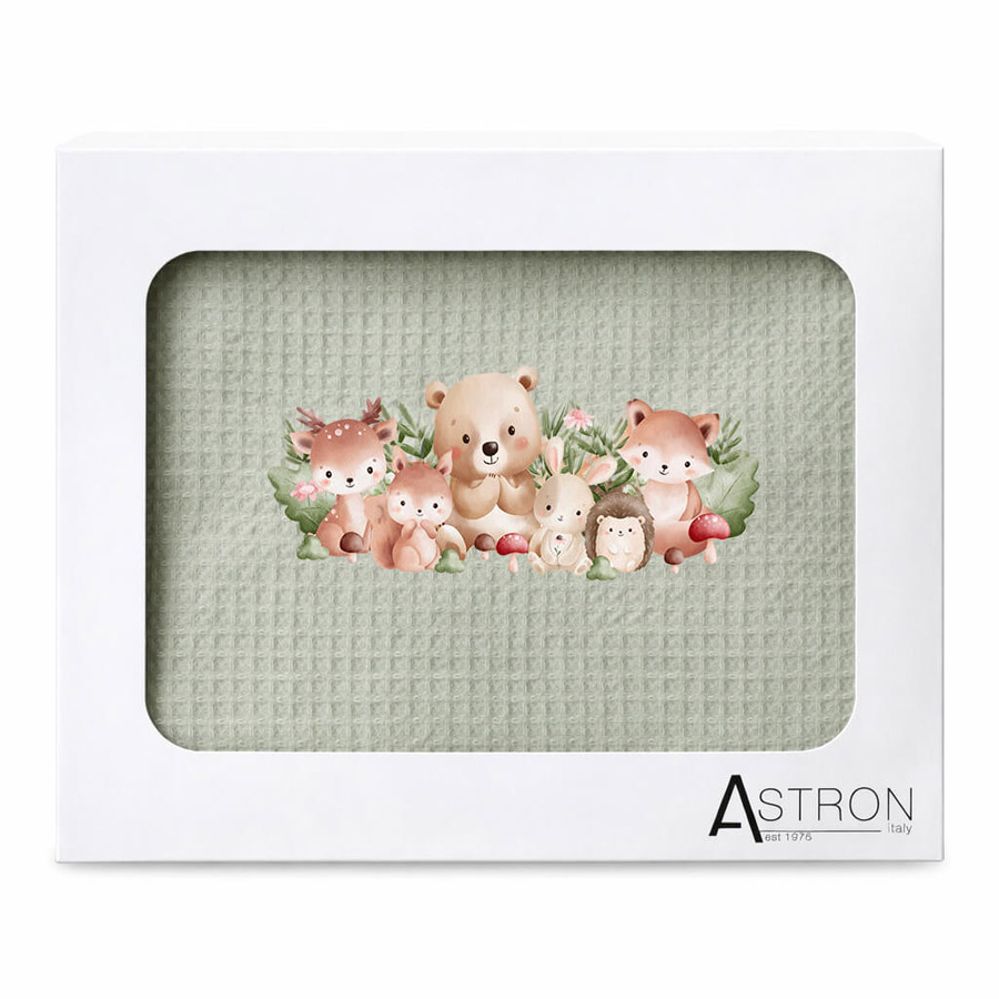 Κουβέρτα Πικέ Βρεφική Κούνιας (110x140) Βαμβακερή Astron Oil