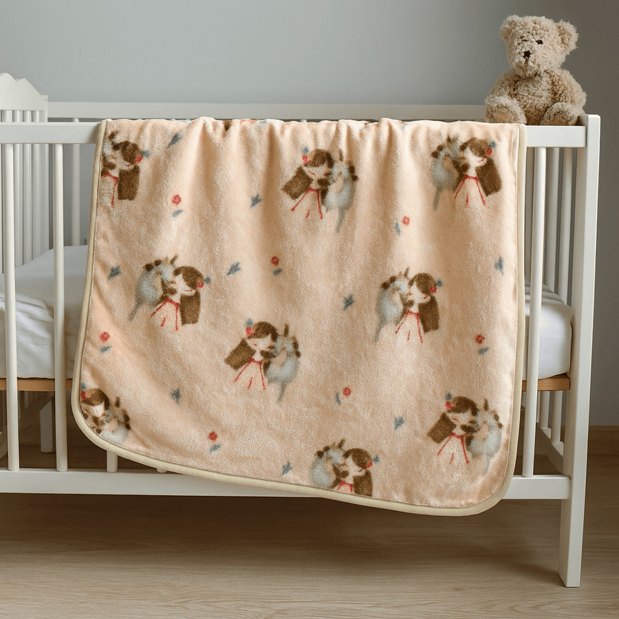 Κουβέρτα Βρεφική Κούνιας (110x140) Βελουτέ Astron Sweet Girl