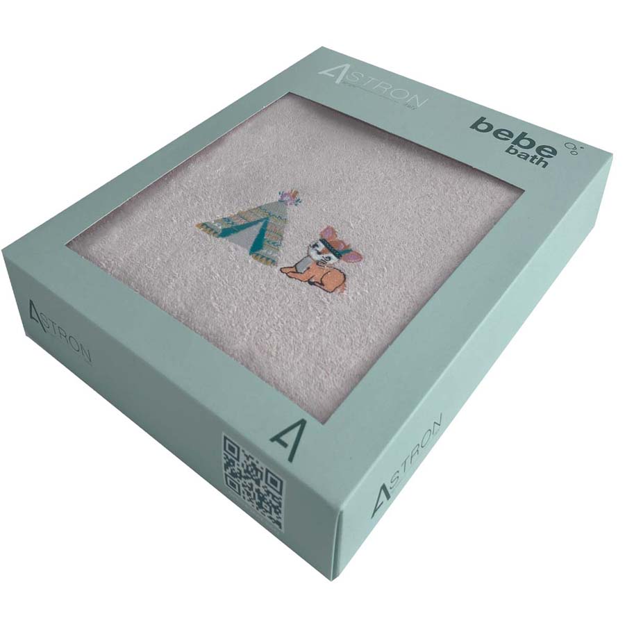 Σετ Πετσέτες 2 τεμαχίων Παιδικές (Χειρός | Λουτρού) Με Κέντημα Astron Boho Animals