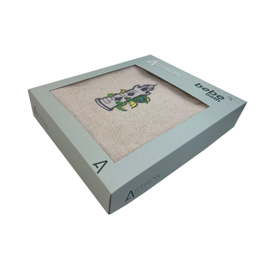 Σετ Πετσέτες 2 τεμαχίων Παιδικές (Χειρός | Λουτρού) Με Κέντημα Astron Dragon