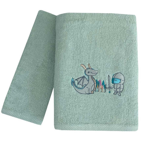 Σετ Πετσέτες 2 τεμαχίων Παιδικές (Χειρός | Λουτρού) Με Κέντημα Astron Ippotes