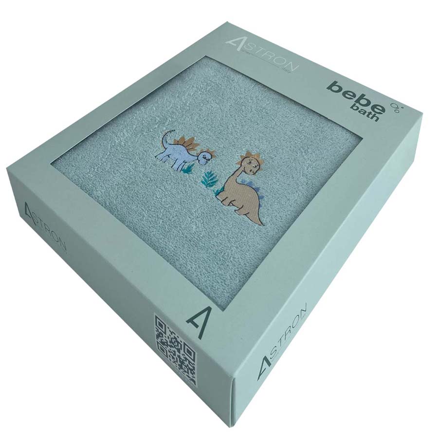 Σετ Πετσέτες 2 τεμαχίων Παιδικές (Χειρός | Λουτρού) Με Κέντημα Astron Jurrasic