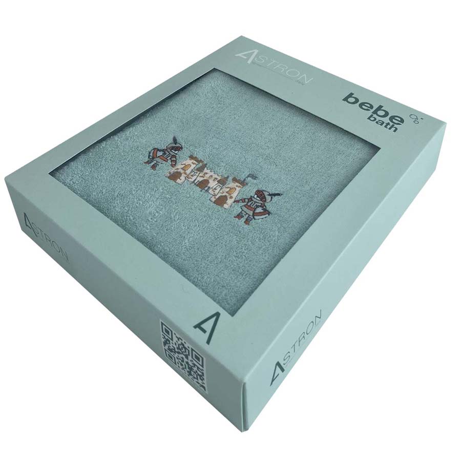 Σετ Πετσέτες 2 τεμαχίων Παιδικές (Χειρός | Λουτρού) Με Κέντημα Astron Knight & Dragon