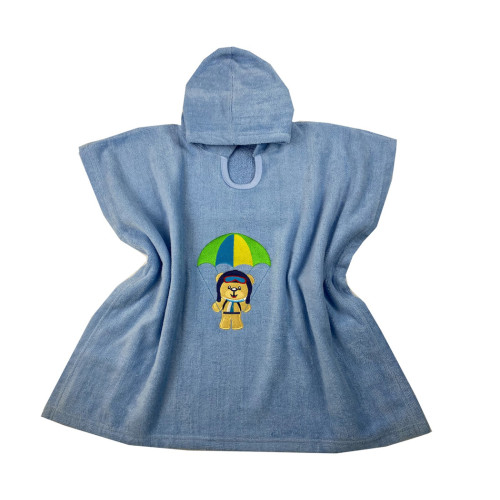 Πόντσο Παιδικό με Κουκούλα (No 2-4) (55x110) Βαμβακερό Astron Ballon Bear