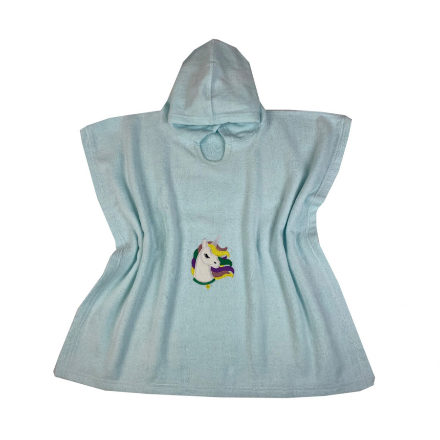 Πόντσο Παιδικό με Κουκούλα (No 2-4) (55x110) Βαμβακερό Astron Magic Unicorn