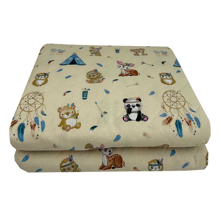 Κουβερλί Παιδικό Μονό (160x240) Βαμβακερό Astron Boho Animals