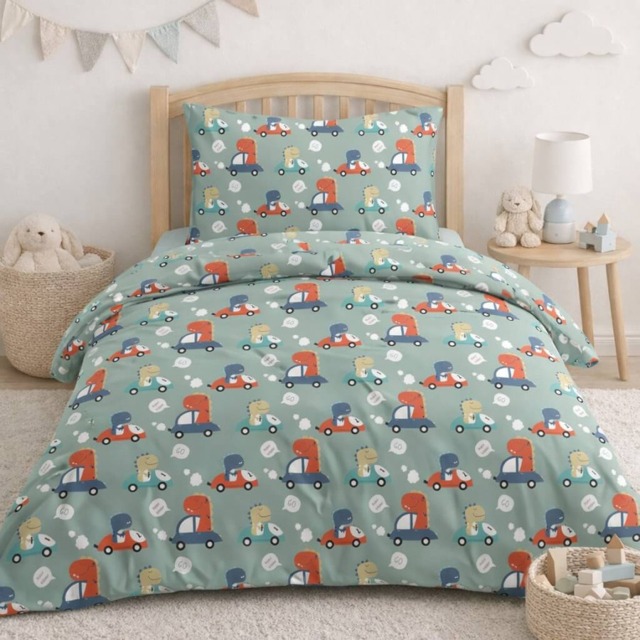 Κουβερλί Παιδικό Μονό (160x240) Βαμβακερό Astron Dino Formula