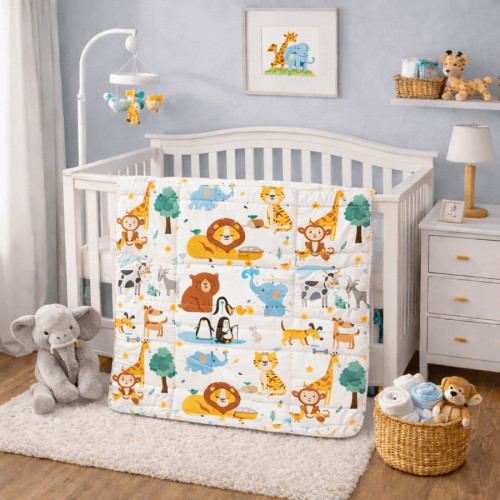 Πάπλωμα Βρεφικό Κούνιας (110x140) Βαμβακερό Astron Animals