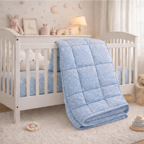 Πάπλωμα Βρεφικό Κούνιας (110x140) Βαμβακερό Astron Paradise Blue