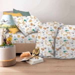 Σετ Σεντόνια Παιδικά Μονά (170x260) Βαμβακερά Astron Animals