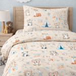 Σετ Σεντόνια Παιδικά Μονά (170x260) Βαμβακερά Astron Boho Animals