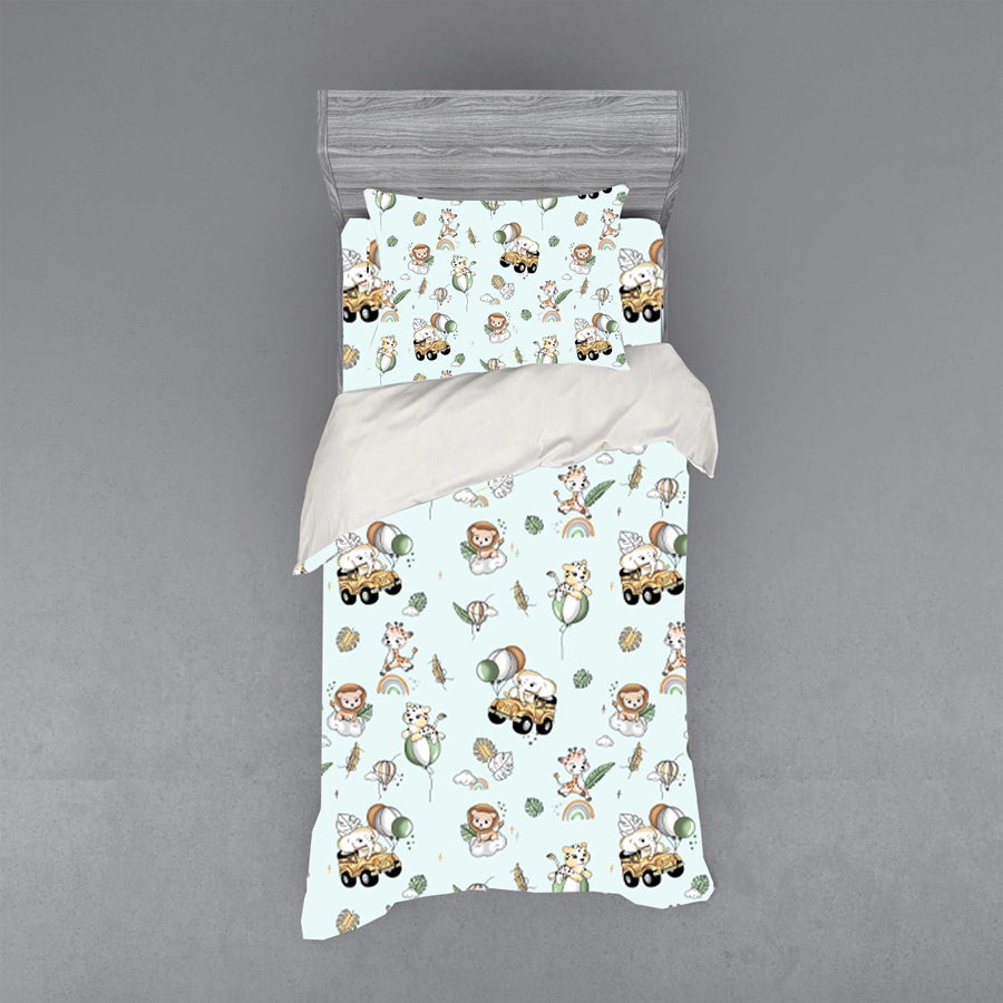 Σετ Σεντόνια Παιδικά Μονά (170x260) Βαμβακερά Astron Happy Zoo