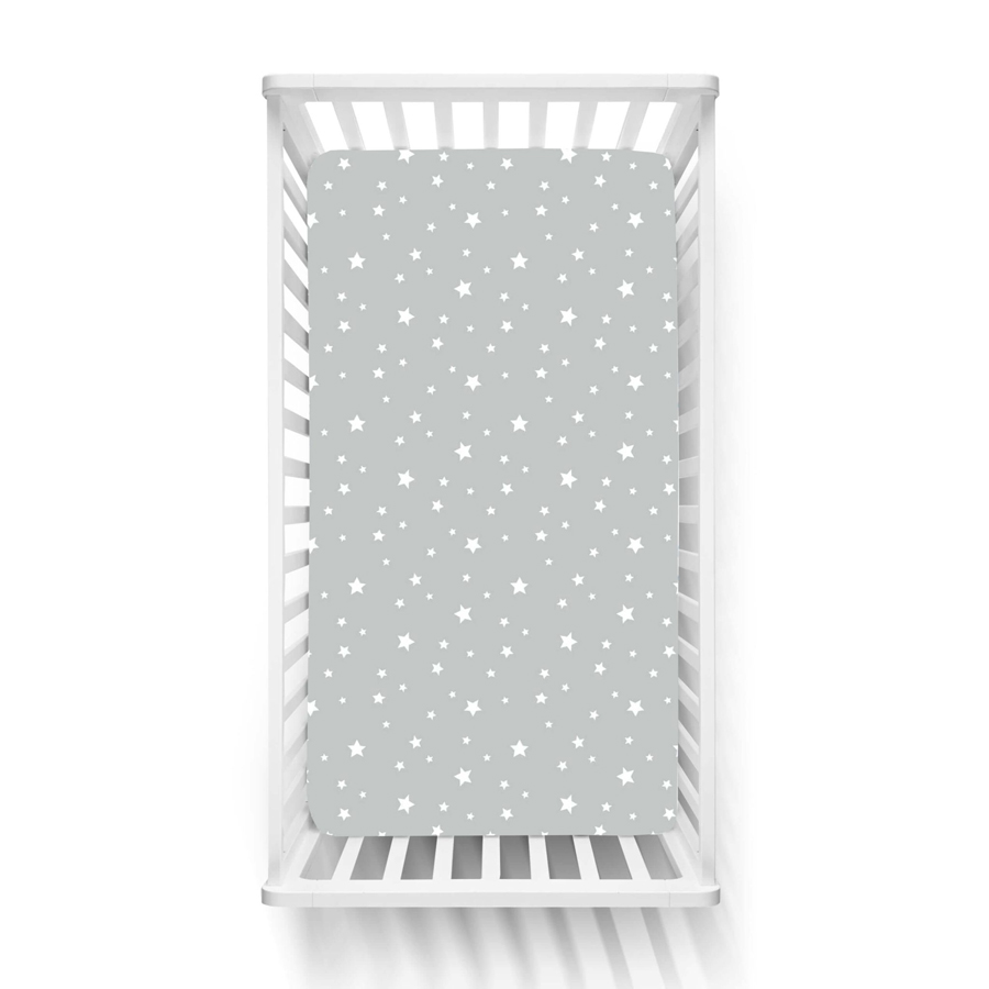 Σετ Σεντόνια Βρεφικά Κούνιας (130x170) Με Λάστιχο Βαμβακερά Astron Paradise Grey