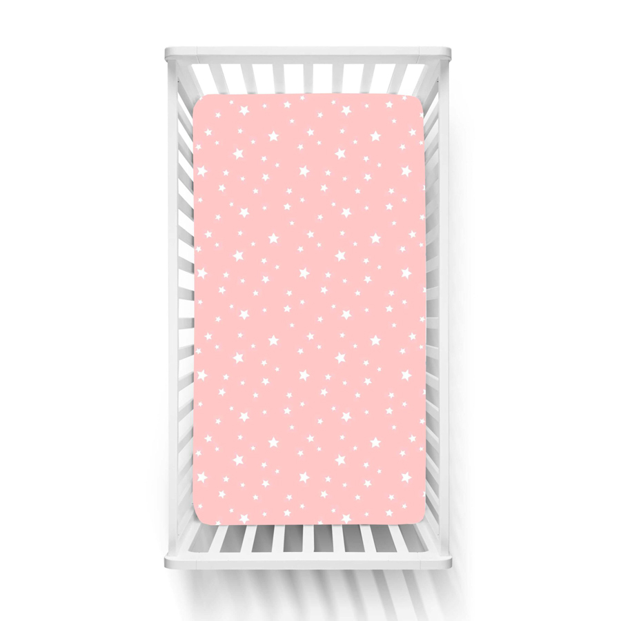 Σετ Σεντόνια Βρεφικά Κούνιας (130x170) Με Λάστιχο Βαμβακερά Astron Paradise Pink