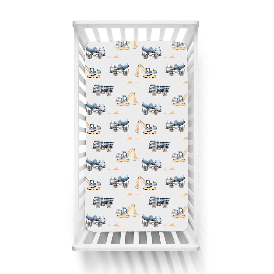 Σετ Σεντόνια Βρεφικά Κούνιας (130x170) Με Λάστιχο Βαμβακερά Astron Trucks