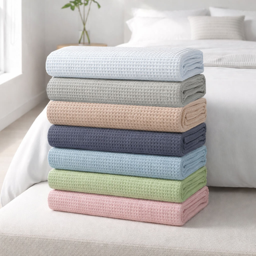 Κουβέρτα Πικέ Μονή (165x245) Μονόχρωμη Βαμβακερή Astron Waffle Dark Grey