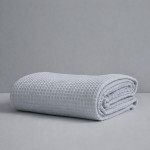 Κουβέρτα Πικέ Υπέρδιπλη (230x245) Μονόχρωμη Βαμβακερή Astron Waffle Light Grey