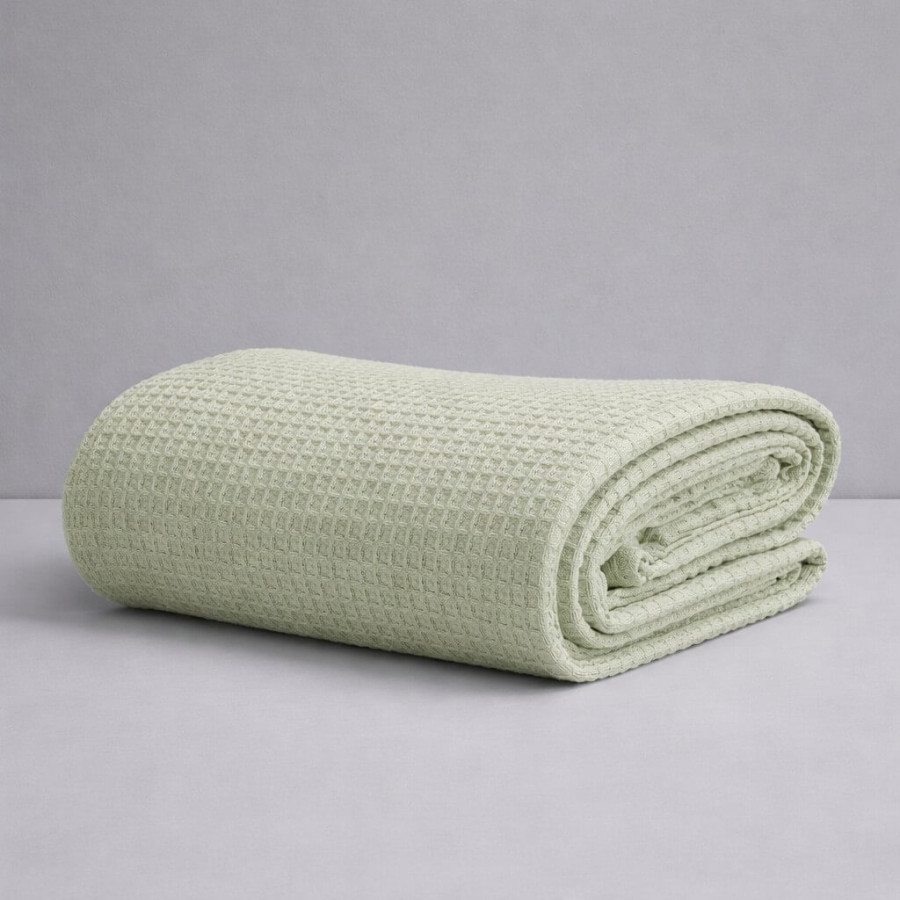 Κουβέρτα Πικέ Μονή (165x245) Μονόχρωμη Βαμβακερή Astron Waffle Oil