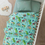 Κουβερλί Βρεφικό Μπεμπέ (110x140) για Κούνια, Βαμβακερό Borea Ιππότης Π-8 βεραμάν