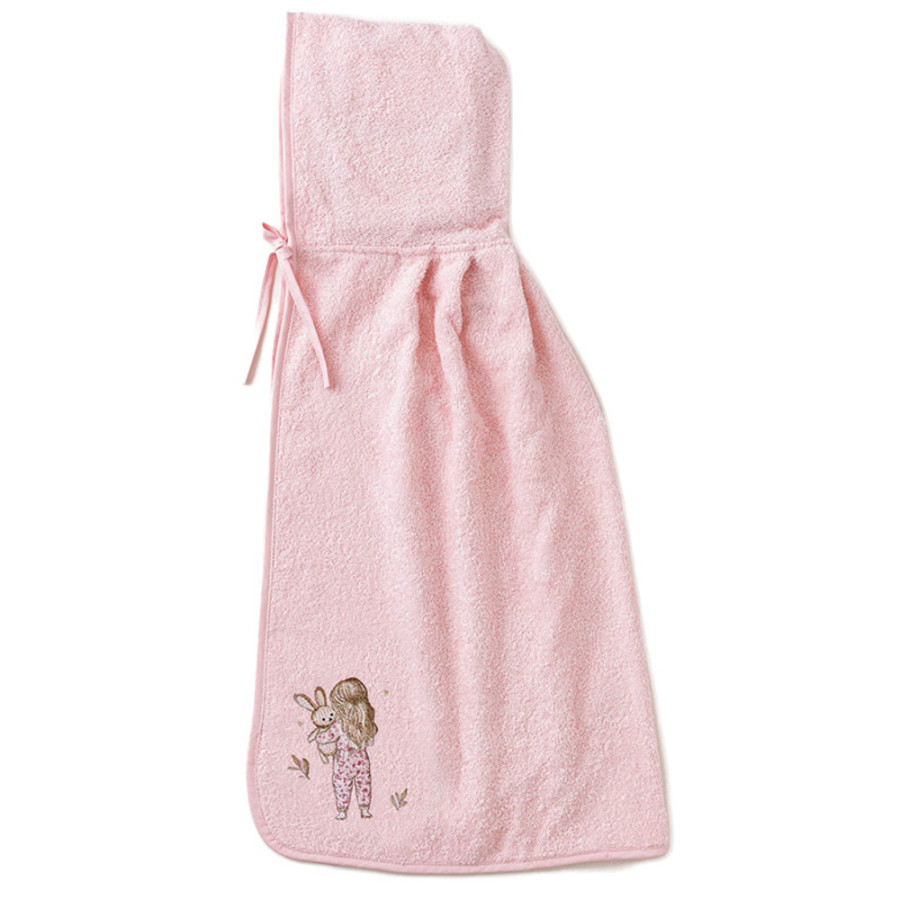 Κάπα Βρεφική (One Size) με Κουκούλα και Κέντημα Borea Goodnight Ροζέ
