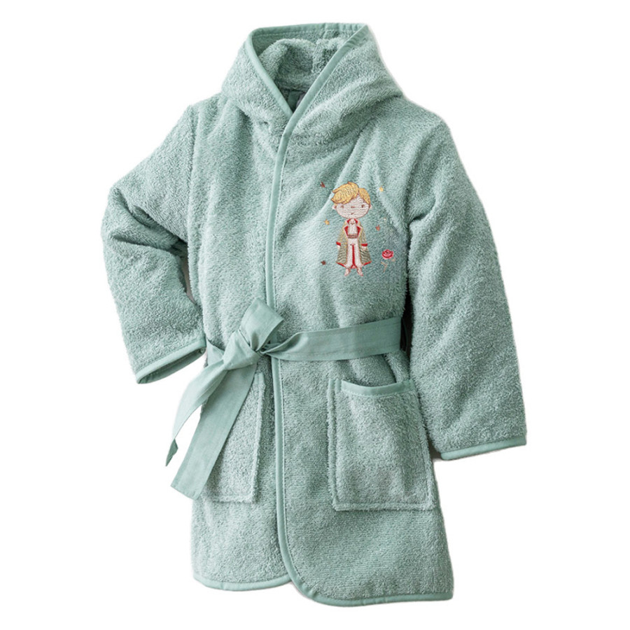 Βρεφικό-Παιδικό Μπουρνούζι (No 1-2) με Κουκούλα και Κέντημα Borea Little Prince