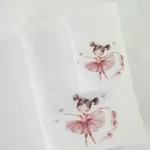 Σετ Πετσέτες 2 τεμαχίων Παιδικές (Χειρός | Λουτρού) Borea Balletto Λευκό