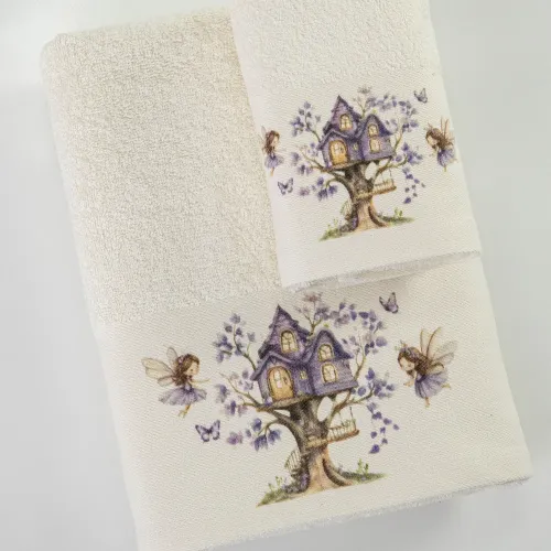 Σετ Πετσέτες 2 τεμαχίων Παιδικές (Χειρός | Λουτρού) Borea Magic Garden Εκρού