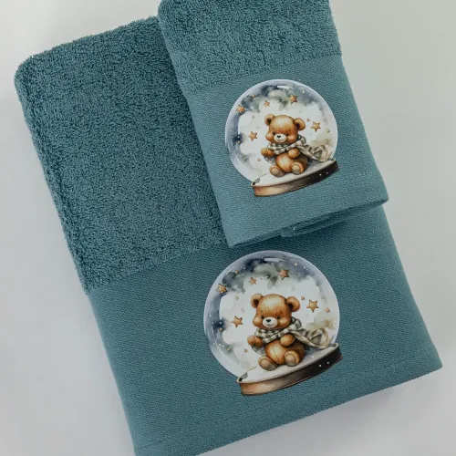 Σετ Πετσέτες 2 τεμαχίων Παιδικές (Χειρός | Λουτρού) Borea Snowball