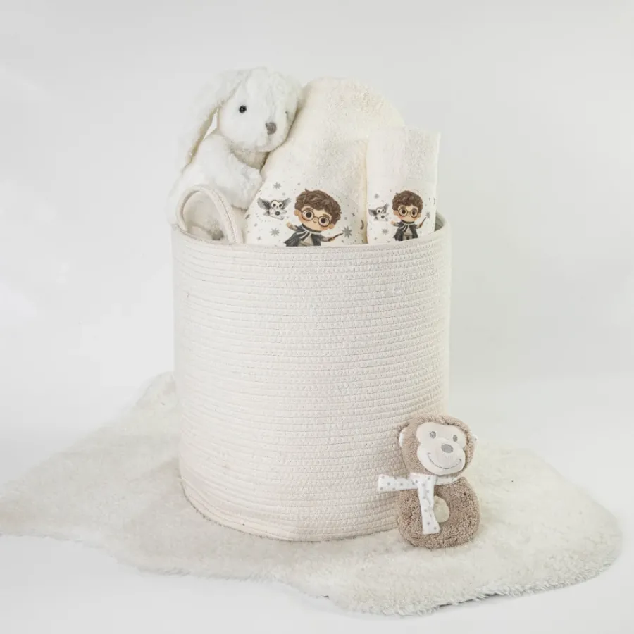 Σετ Πετσέτες 2 τεμαχίων Παιδικές (Χειρός | Λουτρού) Borea Wizard Εκρού