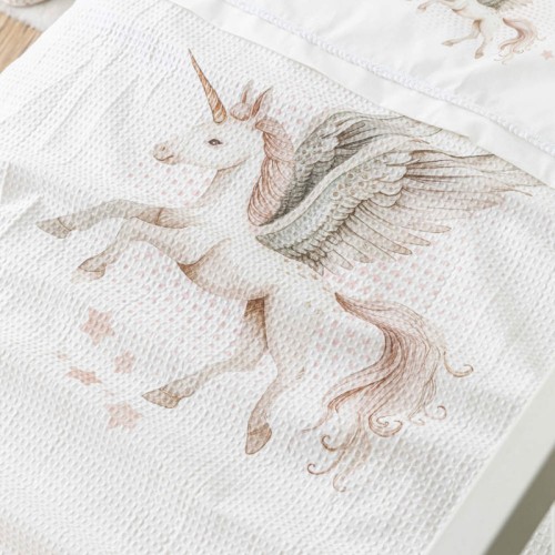 Κουβέρτα βρεφική μπεμπέ (110x140) πικέ βαμβακερή Borea Emeralda