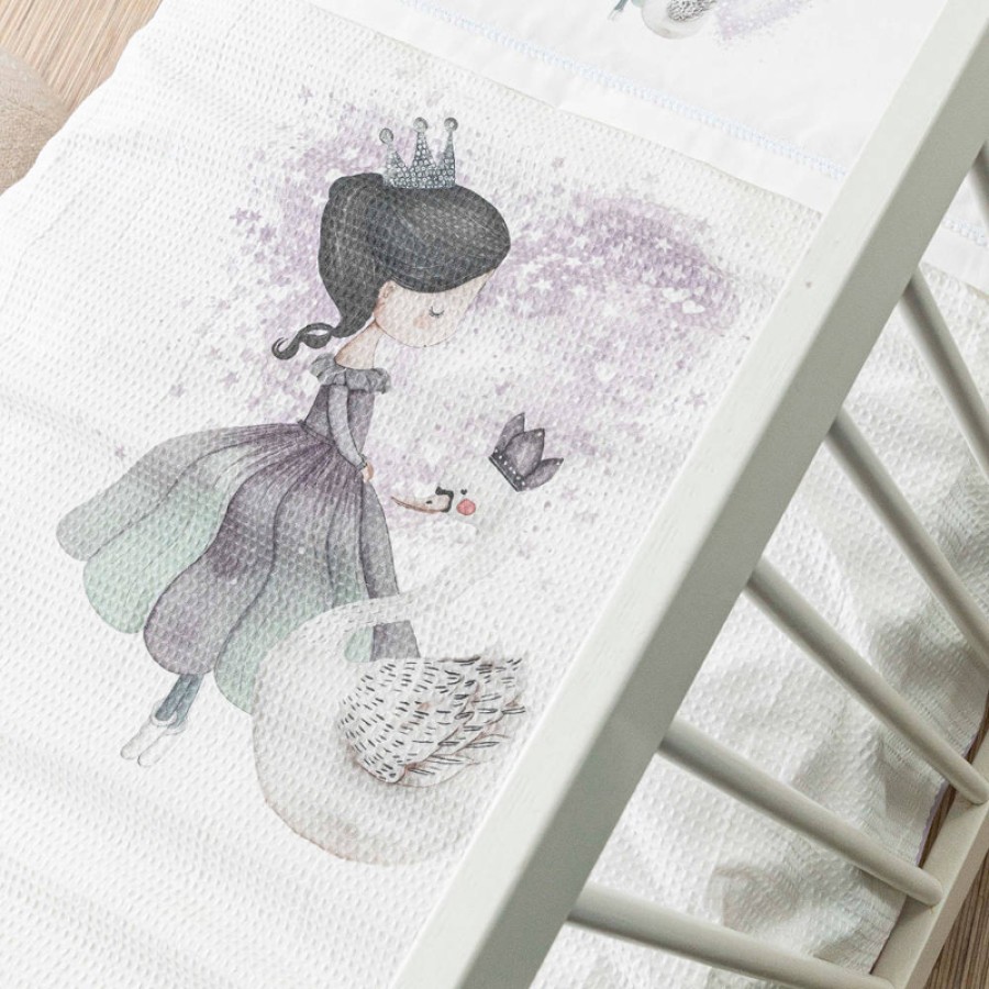 Κουβέρτα βρεφική μπεμπέ (110x140) πικέ βαμβακερή Borea Odette