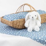 Σετ Σεντόνια Βρεφικά Λίκνου (70x120) Βαμαβκερά Borea Stars μπλε