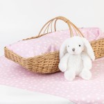 Σετ Σεντόνια Βρεφικά Λίκνου (70x120) Βαμαβκερά Borea Stars ροζ