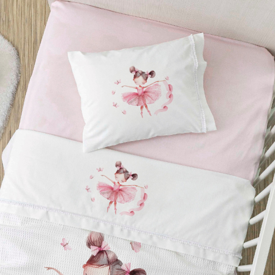 Σετ Σεντόνια Βρεφικά Κούνιας (120x160) Βαμβακερά Borea Balletto