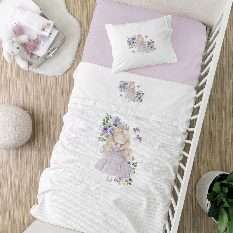 Σετ Σεντόνια Βρεφικά Κούνιας (120x160) Βαμβακερά Borea Lily