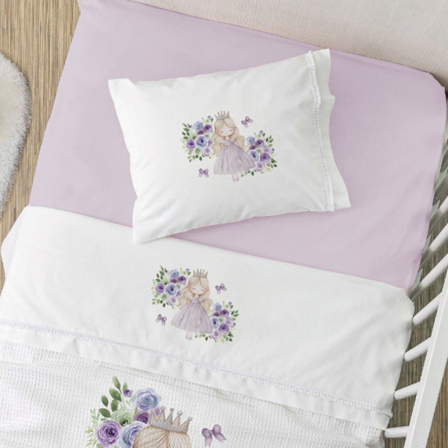 Σετ Σεντόνια Βρεφικά Κούνιας (120x160) Βαμβακερά Borea Lily