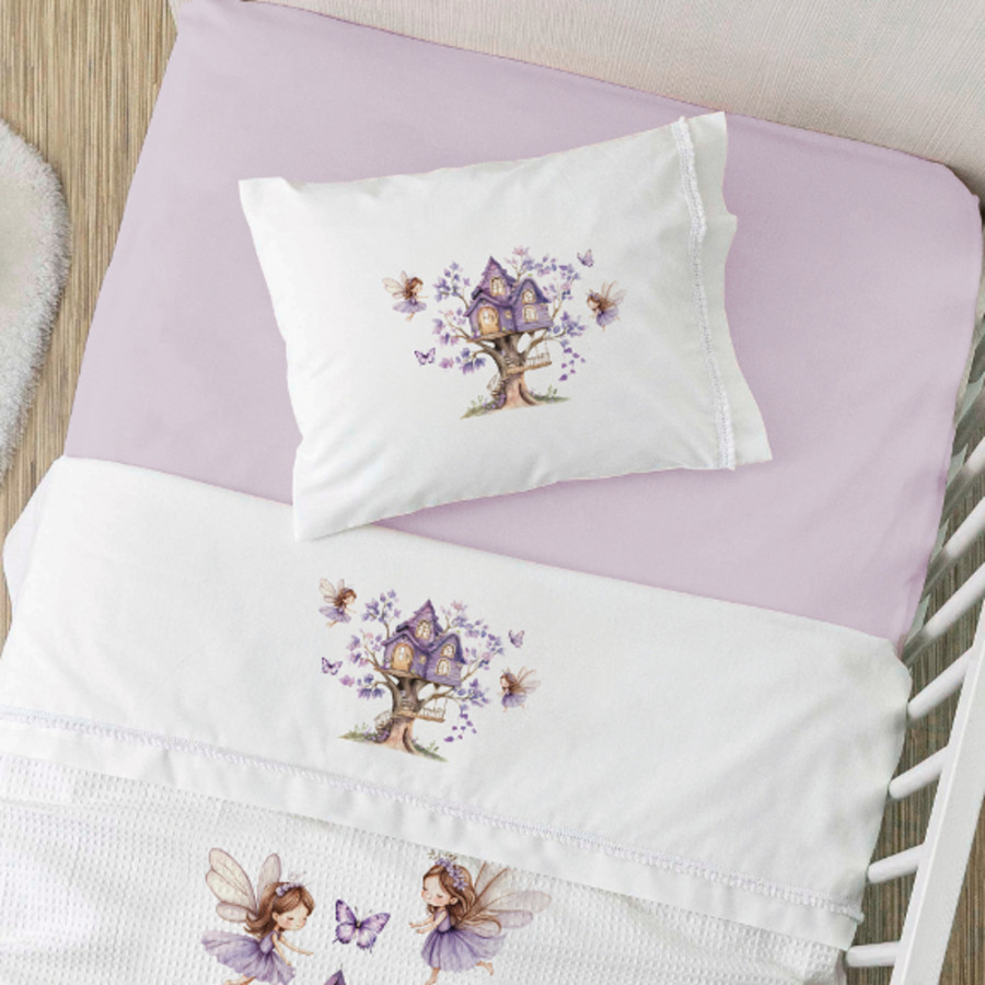 Σετ Σεντόνια Βρεφικά Κούνιας (120x160) Βαμβακερά Borea Magic Garden