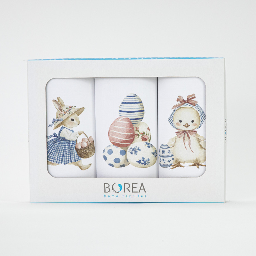 Σετ Ποτηρόπανα Κουζίνας 3 τεμαχίων (50x70) Polycotton Borea Bunny Bloom