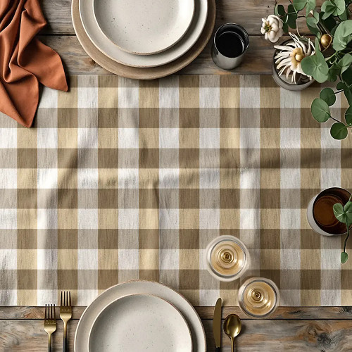 Τραβέρσα Καρώ (50x180) Borea Ibiza Μπεζ