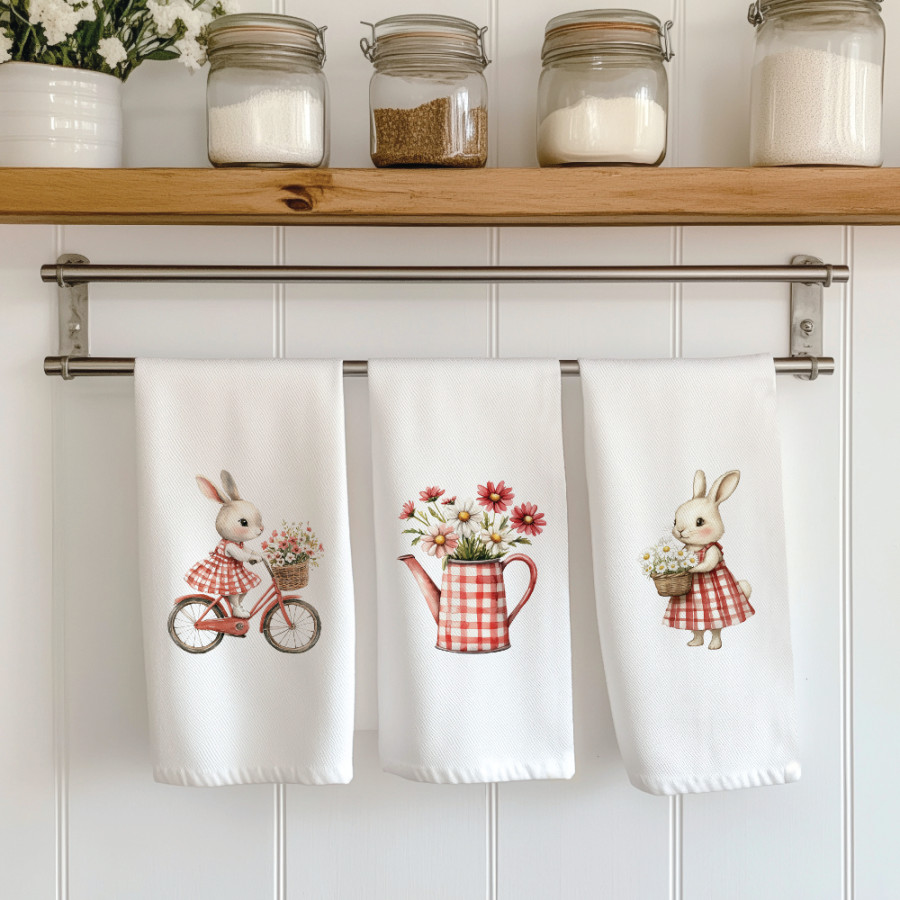 Σετ Ποτηρόπανα Κουζίνας 3 τεμαχίων (50x70) Polycotton Borea Picnic