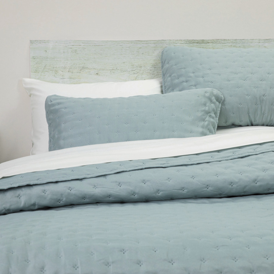 Σετ Κουβερλί Υπέρδιπλο (220x240) με μαξιλαροθήκες Borea Croiset Μέντα