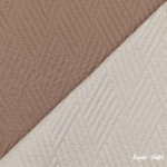 Κουβερλί Υπέρδιπλο (220x240) Διπλής Όψεως Borea Diamond Εκρού - Καφέ