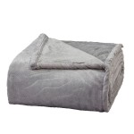 Κουβέρτα Μονή (160x240) Βελουτέ, με ανάγλυφο σχέδιο Borea Jungle Γκρι