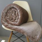 Κουβέρτα Υπέρδιπλη (220x240) Βελουτέ, Super Soft Borea K-4 Άμμου