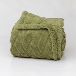 Κουβέρτα Μονή (160x240) Fleece Ανάγλυφη με Προβατάκι Borea Callista Λαδί